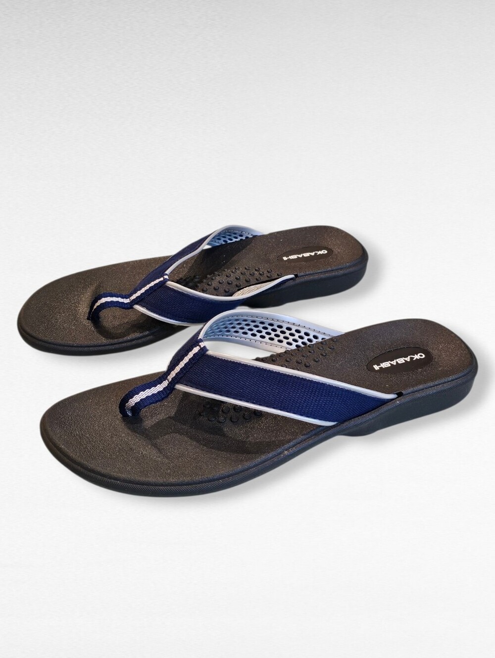Okabashi Blue Flip Flops ML (8 - 9)